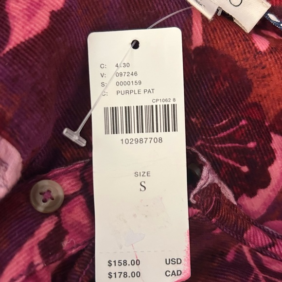 Pilcro Keira Anthropologie Floral Corduroy Mini Dress - Picture 6 of 7